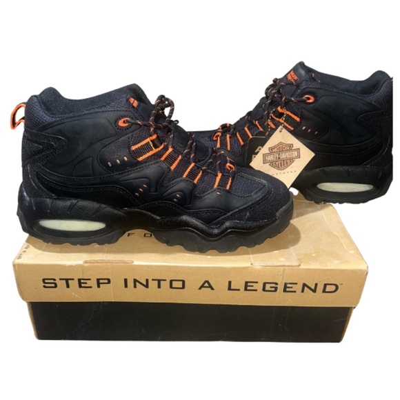 Harley-Davidson® Men's Cross Roads II Lace Up Black Hiking Boots Shoes - Picture 3 of 7